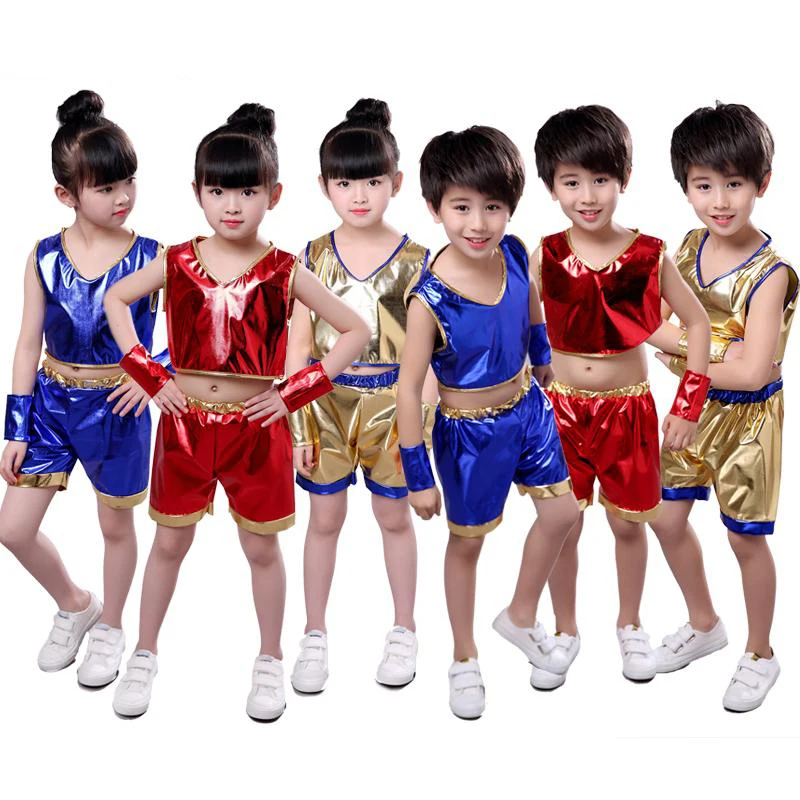 

Children's jazz dance Latin dance modern dance costumes boys and girls sequins group performance dance costumes