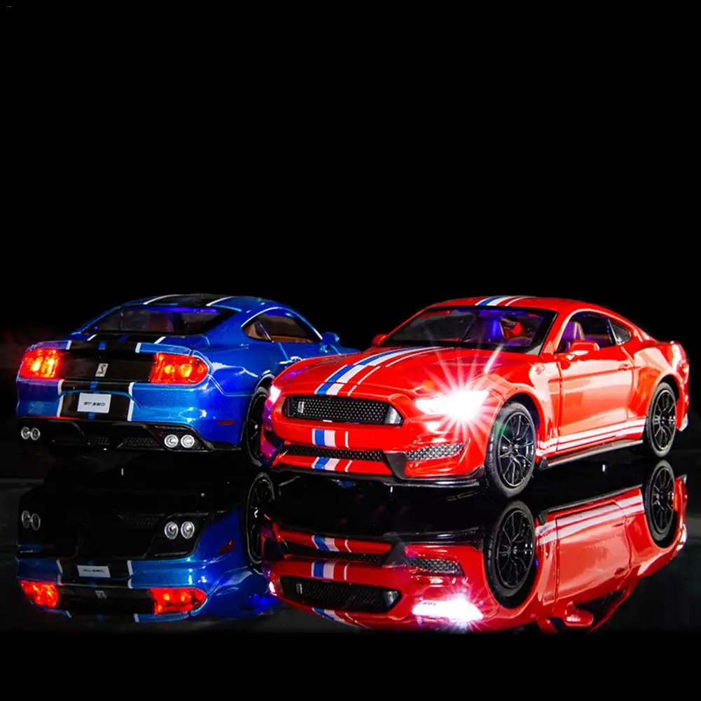 Mustang GT500 модель автомобиля из 1:32 сплава звук и светильник обратно к мощности модели автомобилей Детские игрушки Подарки Игрушки для детей