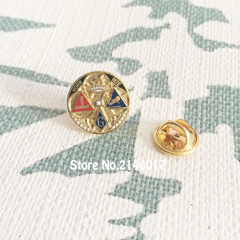 50 шт. оптовая продажа заказных штифтов Masonic York Rite инструмент жесткая эмаль
