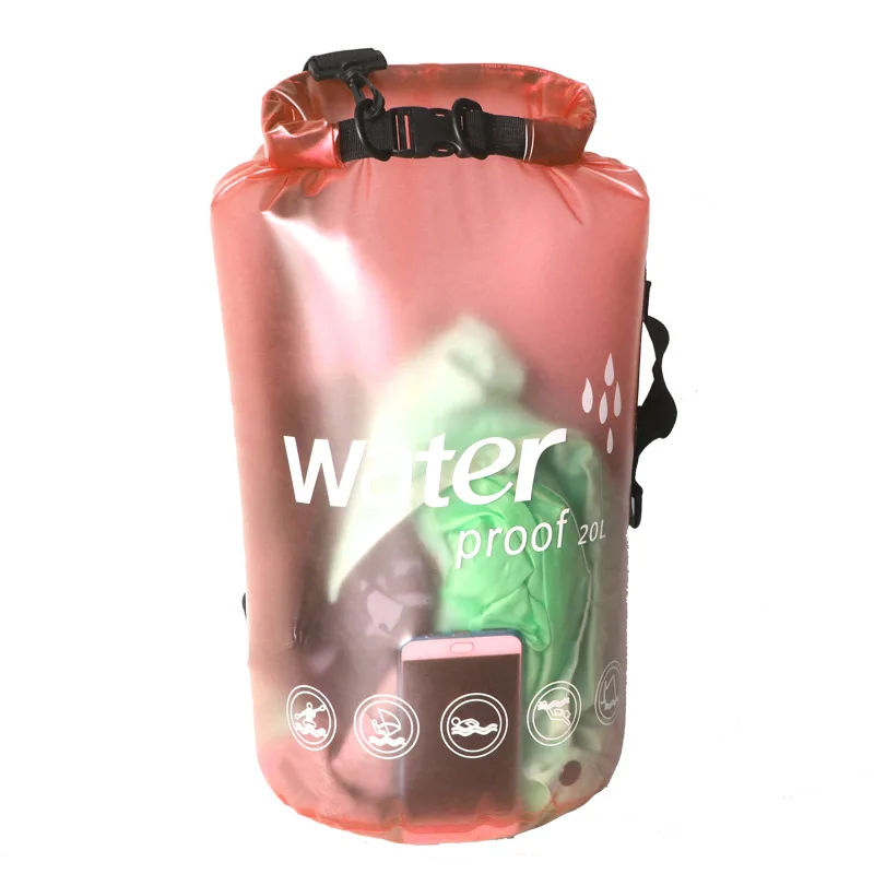 10L 20L Водонепроницаемый Drift Дайвинг Плавательный мешок остающийся сухим под водой плечо поясная карманная сумка ПВХ Каякинг парусный спорт рюкзак - Цвет: Pink