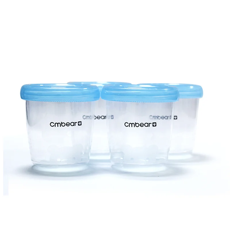 

4PCS CMbear Breast Milk Storage Bottle BPA Free Material Multifunction Reusable Baby Milk Freezer Cups For Babies Breast Feeding