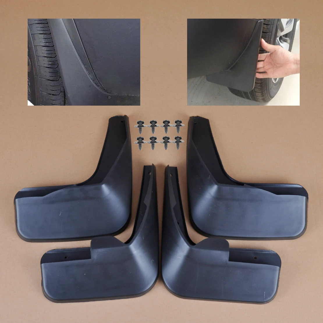 

CITALL 4Pcs Mud Flaps Splash Guards Mudguard For Citroen C4 Hatchback 2006 2007 2008 2009 2010 2011 2012 2013 2014