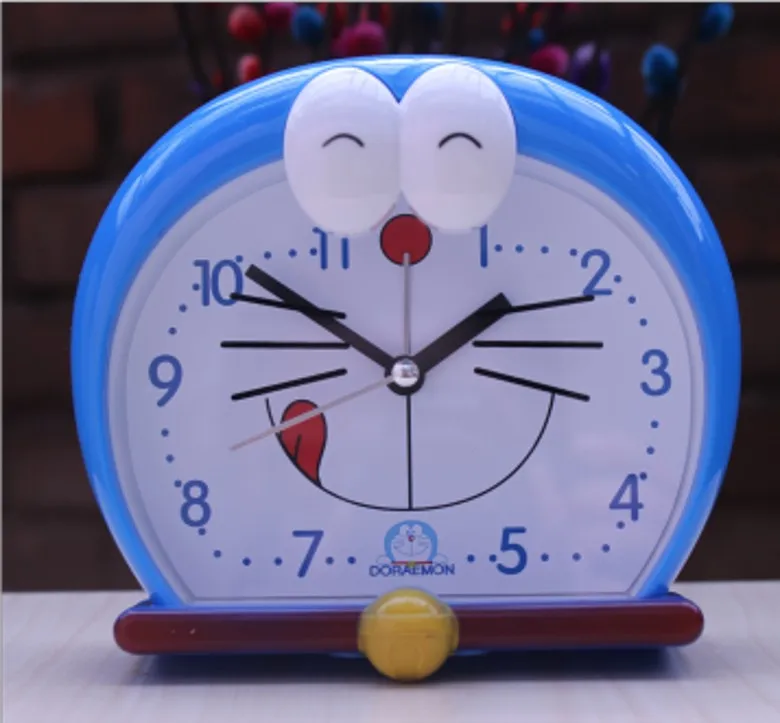 Cartoon desktop clock bedside digital alarm clock with night light