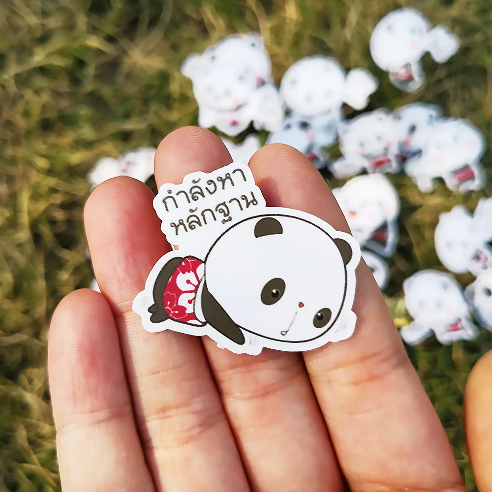 

20/40pcs Pretty Cute Panda Cartoon Diary Clip Art Sticker Skateboard Doodle Notebook Sticker