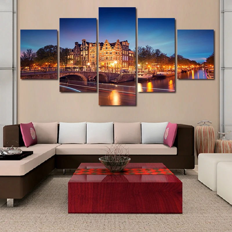 Frame-HD-Printed-Modern-Canvas-Living-Room-Pictures-5-Panel-Amsterdam-Building-View-Painting-Wall-Art (1)