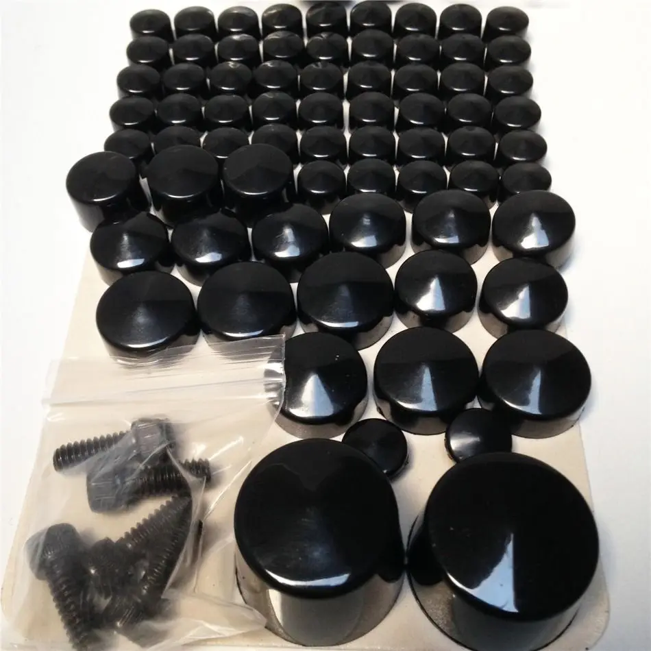 

Motorcycles Accessories BLACK Bolts Toppers Caps for 2007 2008 2009 2010 2011 2012 Harley Softail Twin Cam