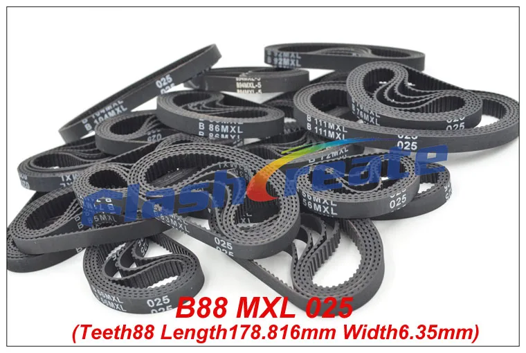 

10pcs B88 MXL Timing Belt Teeth 88 Length 178.816mm Width 6.35mm=025" B88MXL Rubber Closed-Loop Synchronous Belt Fit MXL Pulley