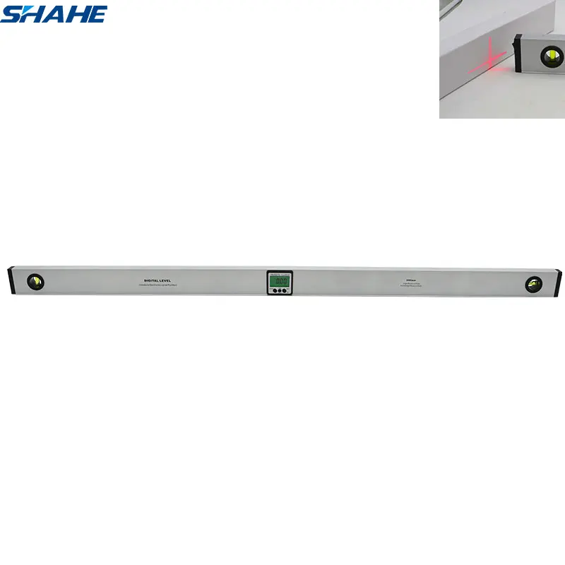 

shahe 1000 mm Digital Spirit Level 360 Degree Angle Finder with Strong Magnets digital readout With light bubble spirit level