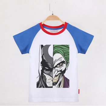 

Children Clothing joker t-shirt Boys Clothes Harley Quinn t shirts Girls Tops Kids Raglan Sleeve Color Cotton 2019 New Summer