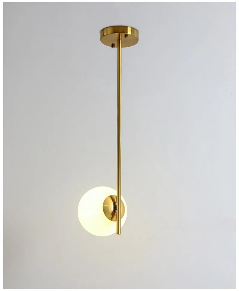 Pingente de Luz Decoração para Casa Moderno Bola Vidro Pendurado Lâmpadas Nordic Sala Estar Quarto Pingente Cozinha Luminárias Loft Luminária Led 6 Moderno pingente de luz bola vidro led