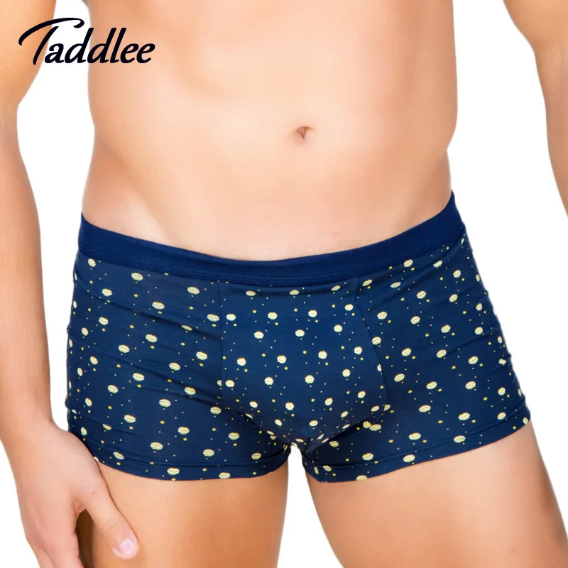 

Taddlee Brand 4pcs Men Underwear Boxer Shorts Sexy High Rise Elastic Basic Trunks Gay Colors Print Boxers Modal Soft Pad Lot New