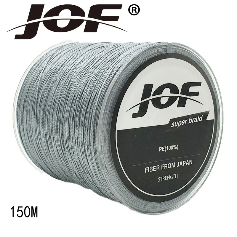 JOF 150 м 10 цветов PE плетеная 4 нити рыболовная леска 8 100 фунтов проволока Fly Ice Carp