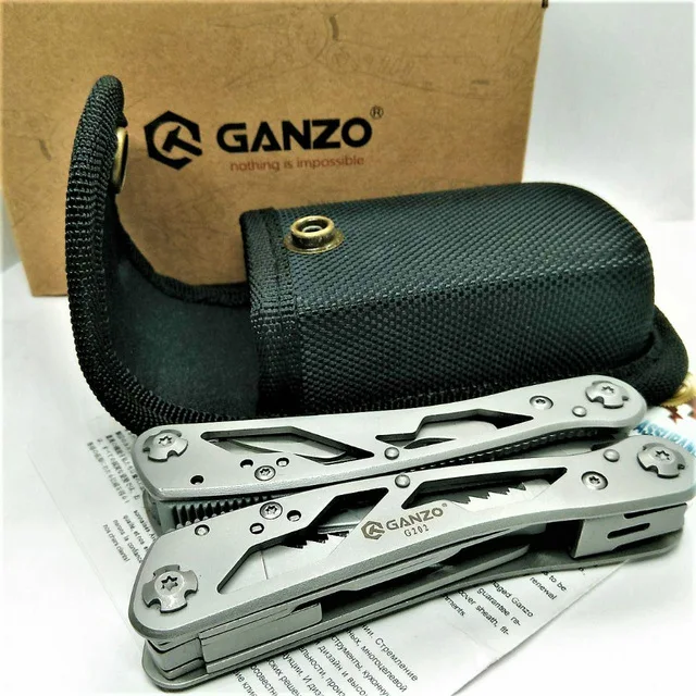 Ganzo 26 in 1 Stainless long nose EDC G202 Folding multi plier tool portable knife hand tools sets folding tools