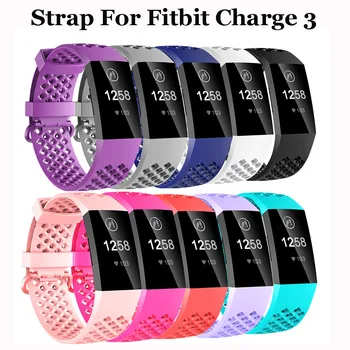 

Baaletc Bracelet Accessories For Fitbit Charge 3 Band Silicone Smart Watch Wrist Strap Bands For Fitbit Charge3 Small Large