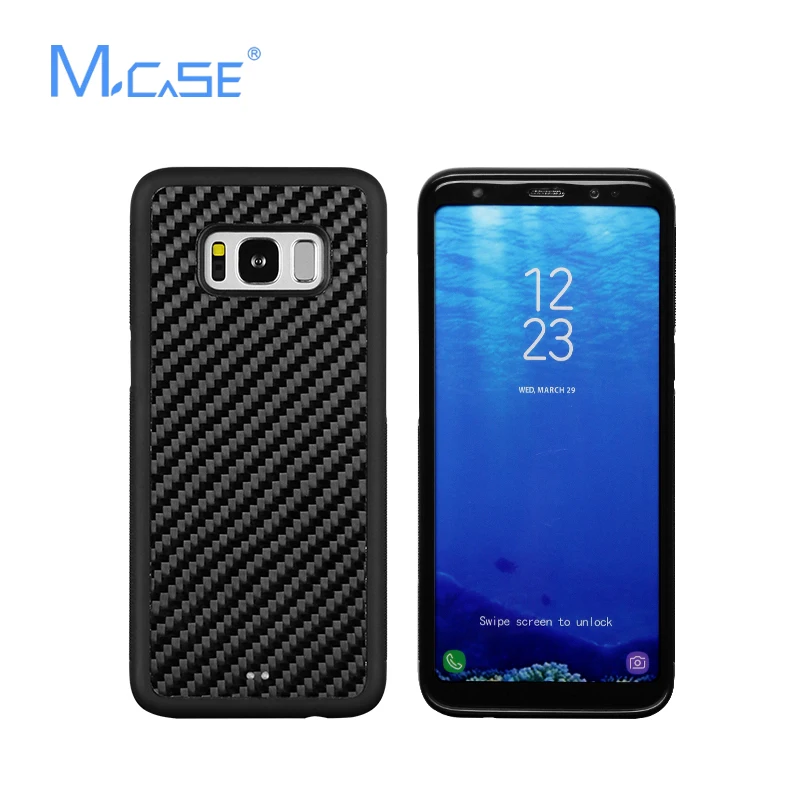bilder für Mcase Für Samsung Galaxy S8 Kohlefaser Fall Weicher TPU Anti-Skid Deckel für Samsung S8 Plus PC + TPU + Real Carbon Fiber Fall bilder für Mcase Für Samsung Galaxy S8 Kohlefaser Fall Weicher TPU Anti-Skid Deckel für Samsung S8 Plus PC + TPU + Real Carbon Fiber Fall