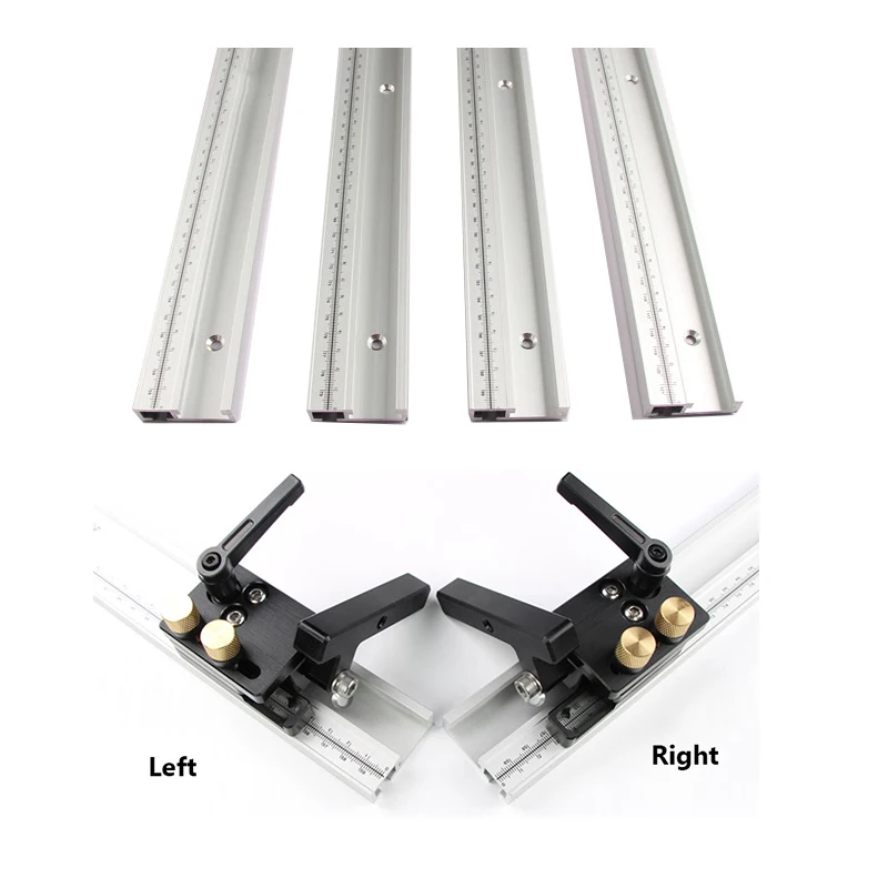 600/800 мм Стандартный Алюминиевый Т-образный трек 45 мм ширина с метрической шкалой+ флип-стоп для 45 мм Т-образный деревообрабатывающий инструмент DIY