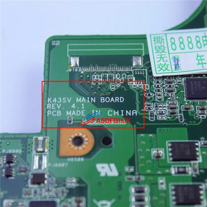 Для ASUS A43SV X43S K43SV REV: 4,1 4 памяти материнская плата полностью протестирована