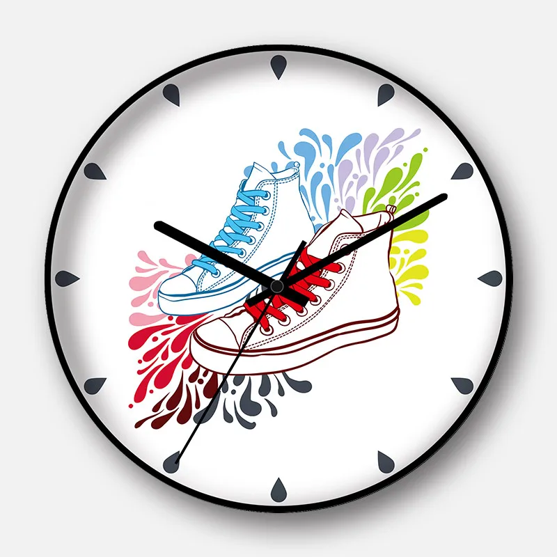 M. Sparkling новые настенные часы для гостиной, круглые подвесные часы с мультяшным рисунком, Современный домашний декор, скандинавские бесшумные кварцевые настенные часы O257 - Цвет: G