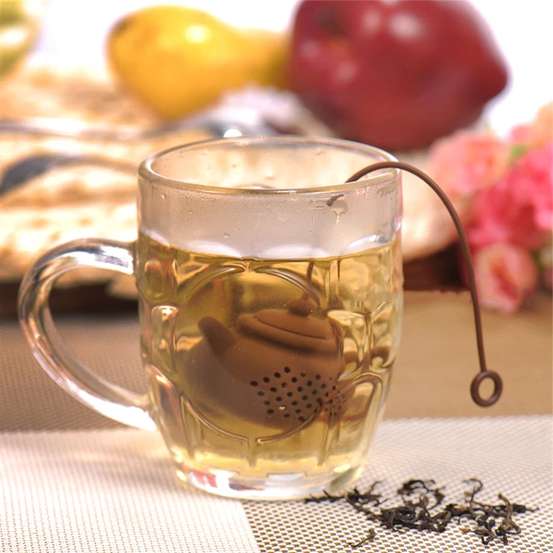 Силиконовое чайное ситечко многоразовый чайный горшок-форма Чайный фильтр для травяного настоя для дома свободный листовой диффузор нетоксичный ленивый чайный пакетик