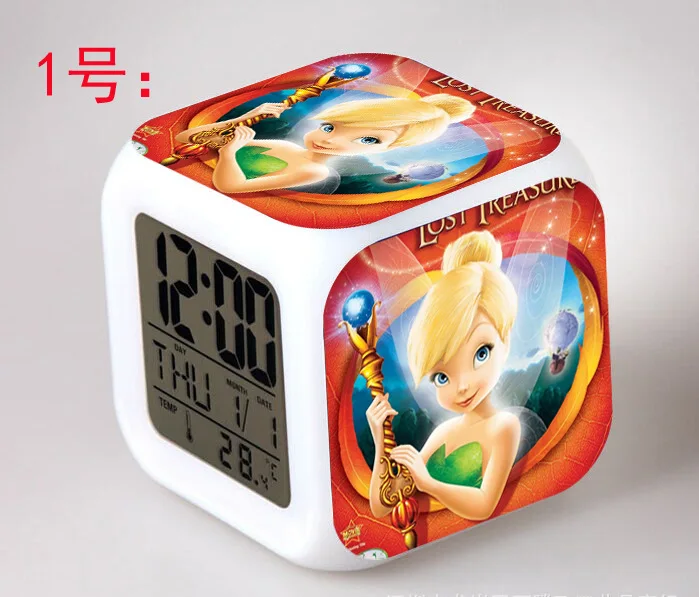 MovieTinker колокольчик светодиодный 7 цветов вспышка цифровой будильник часы детский ночник спальня Пробуждение часы-будильник