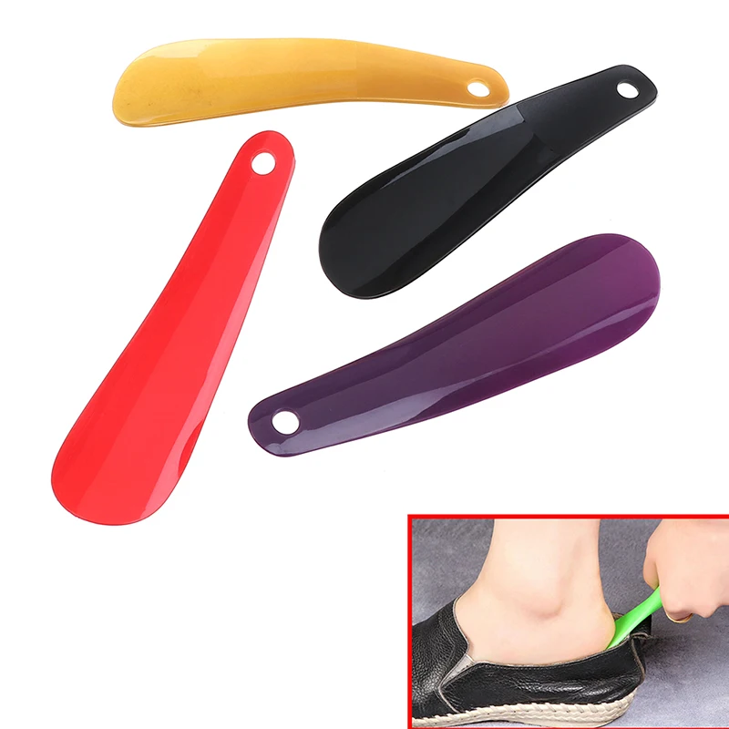 2Pcs 16cm Colorful Plastic Shoehorn Shoe Horns Spoon Shoes Accessories Random Professional Flexible Shoe Lifter