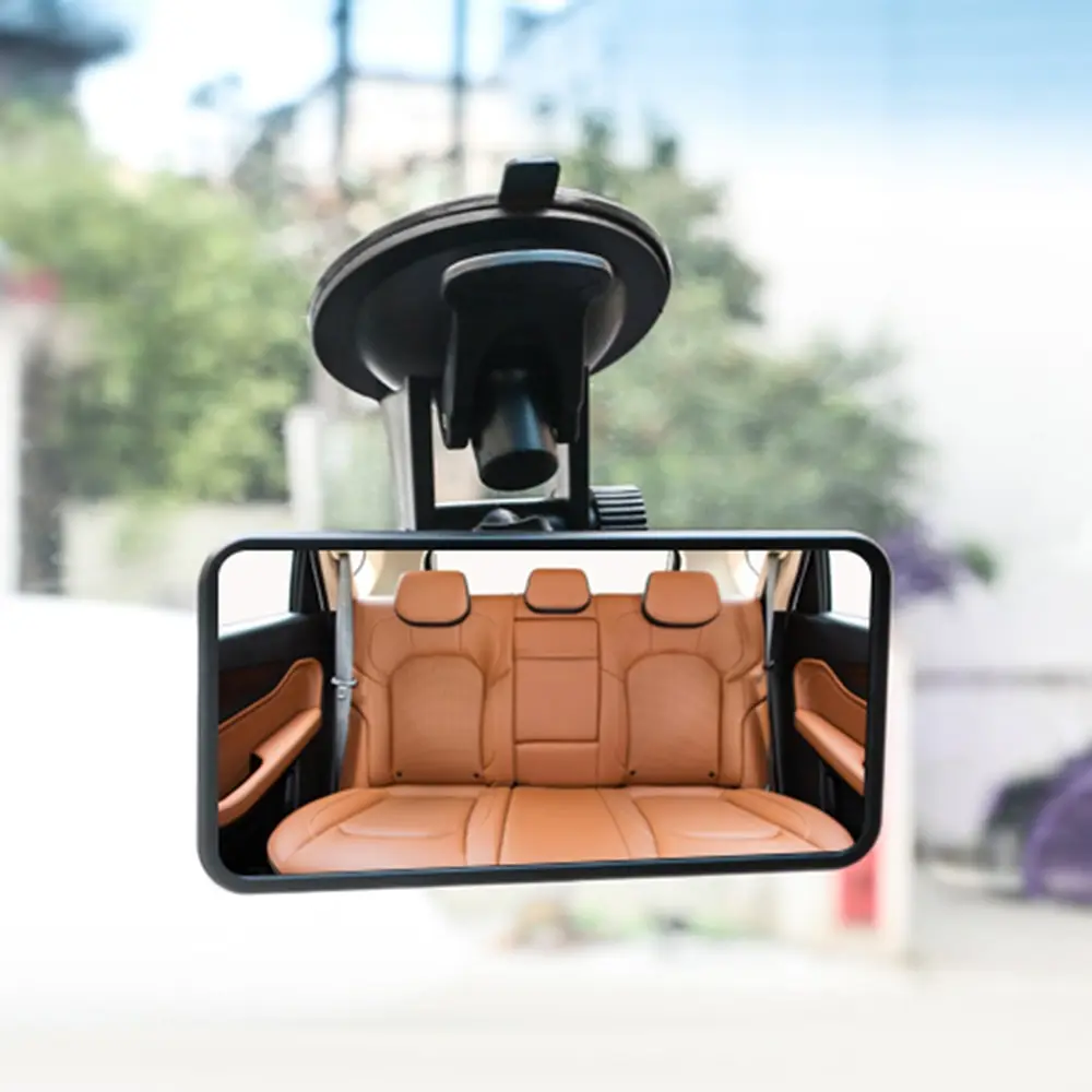 

Car Interior Rear View Mirror Suction Cup Wide Angle Interior Rearview Mirror Large Vision Flat Mirror Car Accessories