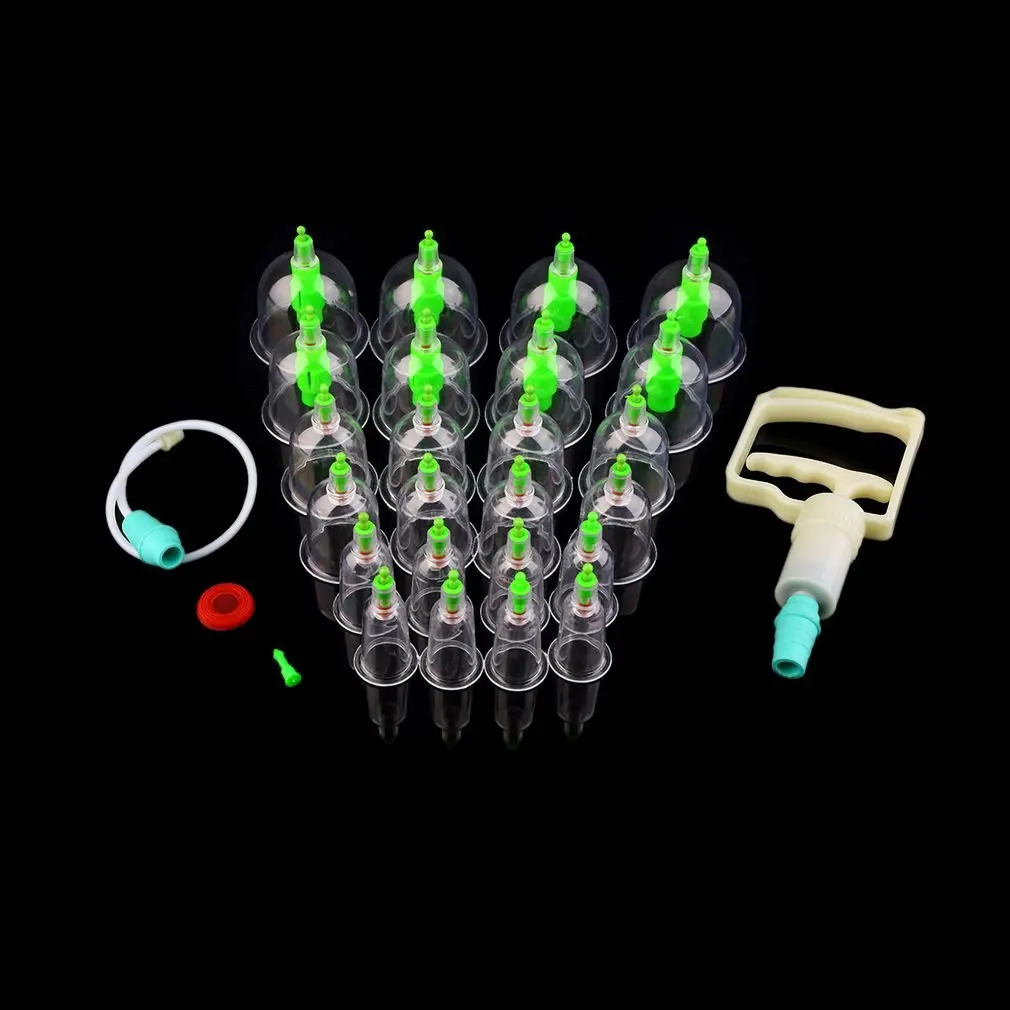

24pcs Cupping Set Traditional Chinese Therapy Massage Body Relax Therapy Body Massager Easy operation Pull Out Vacuum Apparatus