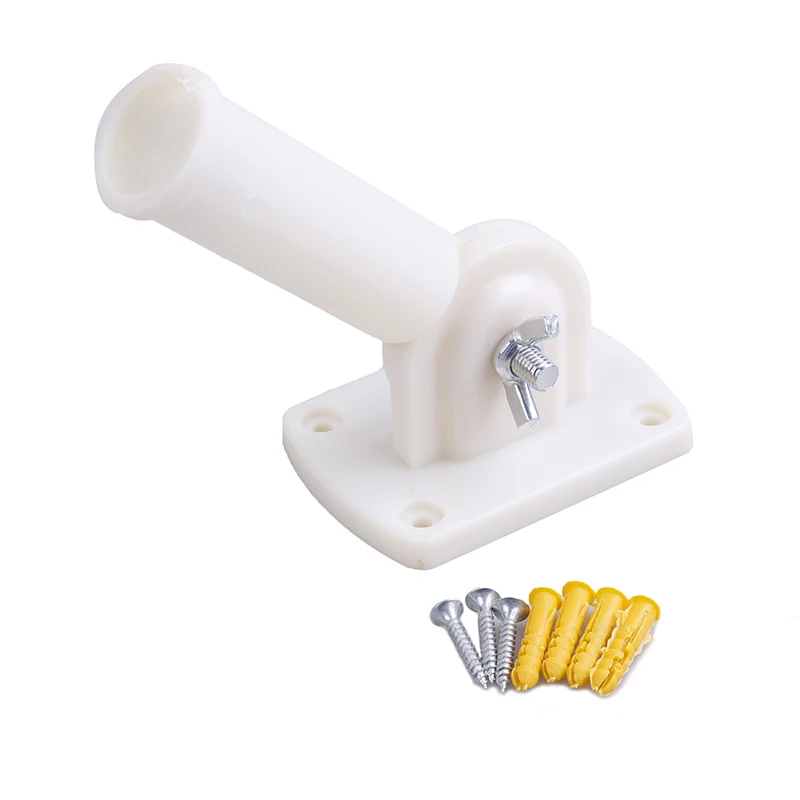 

Wall Mount WhiteWindsock Base with Screws for Flags Base Flag Pole Adjustable Metal Holder Bracket