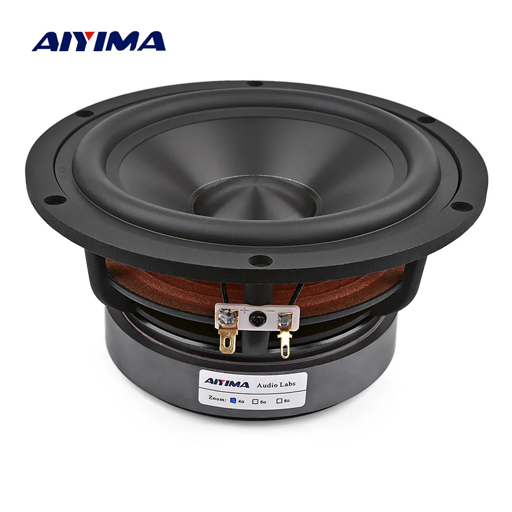 AIYIMA 6.5 Inch Midrange Bass Speaker 60W 4 8 Ohm Hifi Woofer Loudspeaker High Power Aluminum Frame For Bookshelf Home Theater AIYIMA 6.5 Inch Midrange Bass Speaker 60W 4 8 Ohm Hifi Woofer Loudspeaker High Power Aluminum Frame For Bookshelf Home Theater