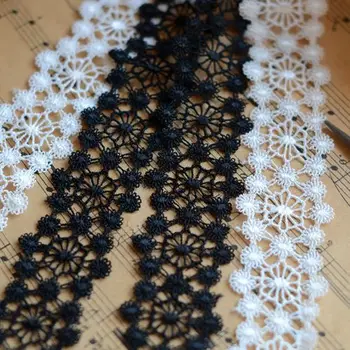 

10 Yards/ Lace Accessories High Quality Black and White Cheongsam Necklace 3.1cm YS0143