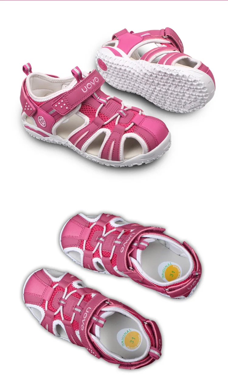 UOVO Brand 2020 Summer Beach Sandals Kids Closed Toe Toddler Sandals Children Fashion Designer Shoes For Boys And Girls 24#-38#