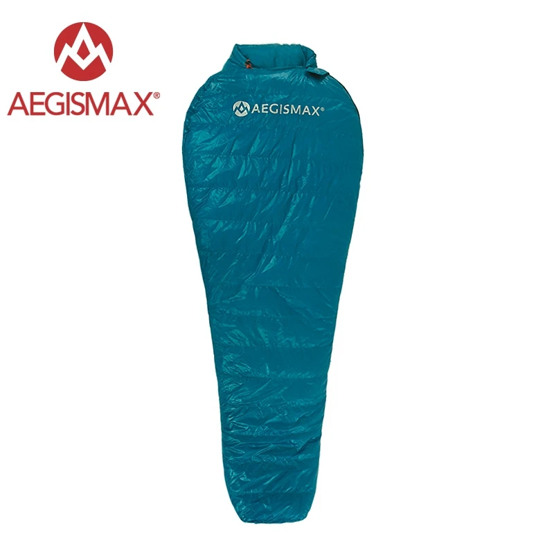 Acampamento ao ar Ganso para Baixo Bolsa de Dormir Aegismax Livre Ultraleve Múmia 800fp Primavera Outono Inverno Tenda Leve 95%
