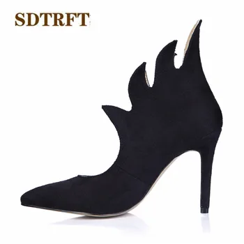 

SDTRFT Female Stilettos 10cm Thin Heels wedding shoes woman sexy Pointed Toe Cosplay Spring Autumn pumps zapatos mujer US4-11 12