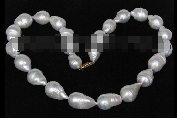 

NEW 003524 baroque white Reborn keshi pearl necklace