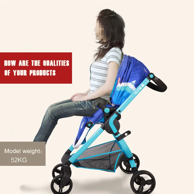 Коляска для детей 2 в 1 складная детская коляска с высокой посадкой|pram baby stroller|pram