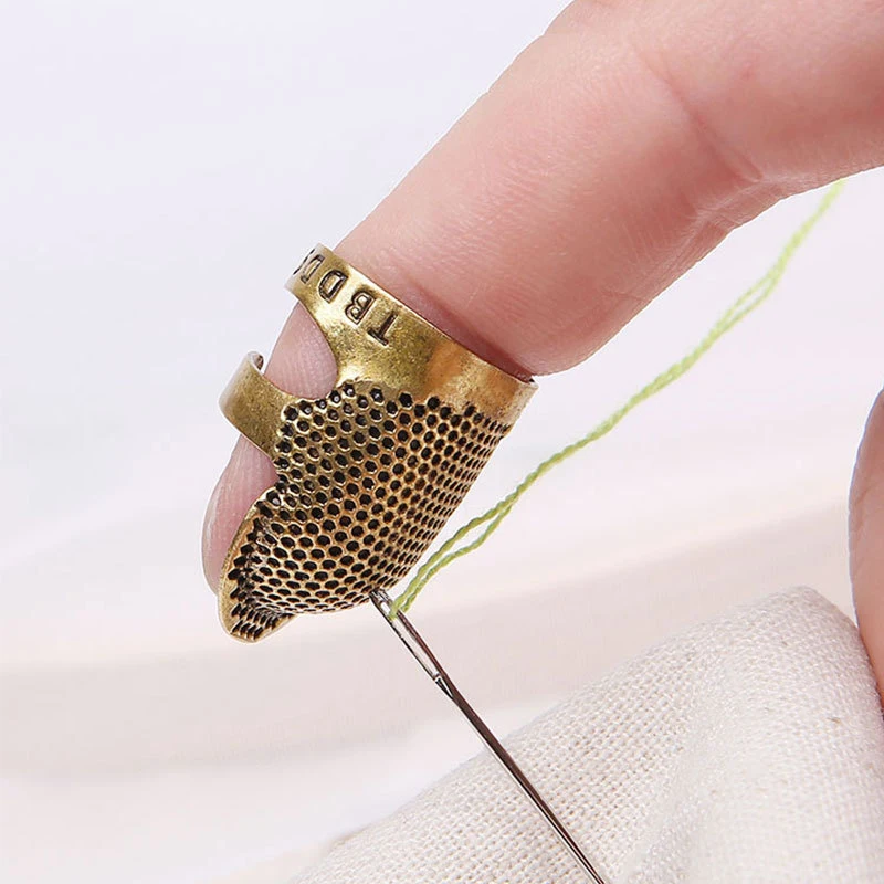 

Adjustable Handwork Sewing Thimble Finger Protector Needlework Metal Sewing Thimble Craft Household DIY Sewing Tools Accessories