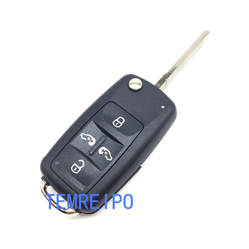 

10pcs/lot 4 Button Replacement Flip Folding Remote Key Shell Case For Vol kswagen Sharan Multivan Caravelle Fob Key Cover