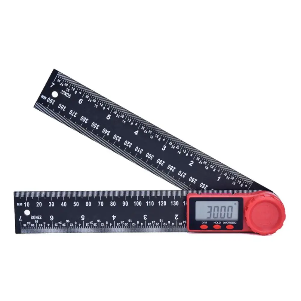  0-200mm 0-300mm Carbon Fiber Digital Angle Ruler Inclinometer Electron Goniometer Protractor Angle 