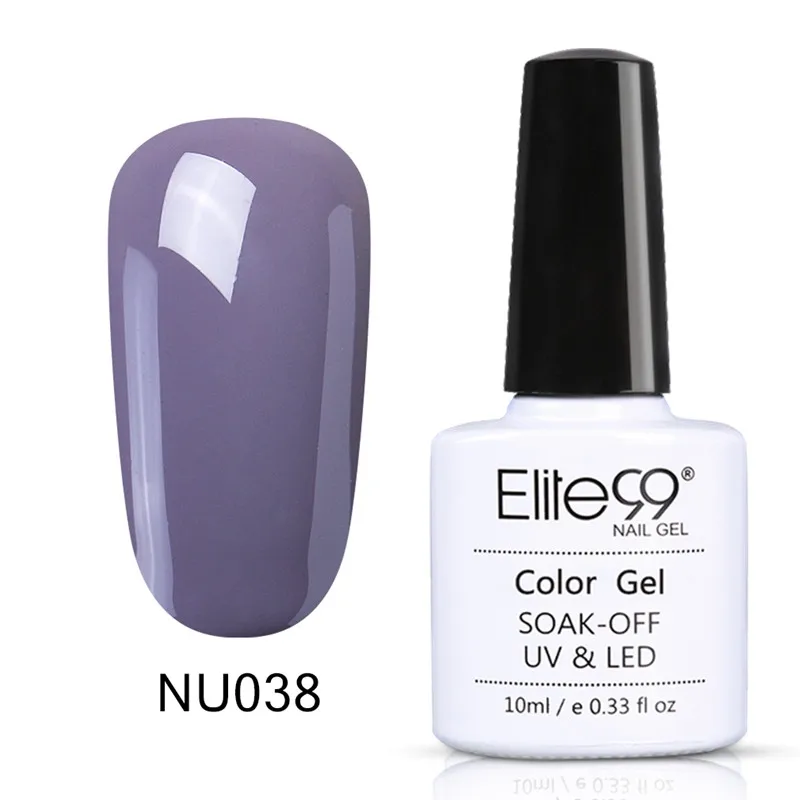 Elite99 10 мл цвет телесного цвета Гель-лак замачиваемый дизайн ногтей Гибридный лак краска чистый цветной Гель-лак для ногтей Полупостоянный лак для ногтей - Цвет: NU038