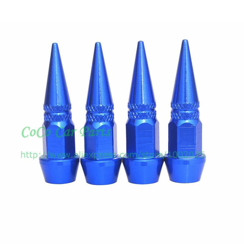 Free Shipping 4pcs Aluminum Valve Cap Universal Spiked Tire Valve Cap