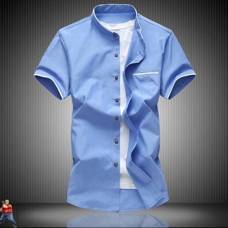 Мужская рубашка размера плюс 4XL 5XL XXXXXL 6XL 7XL Camisa Masculina уличная одежда белые синие