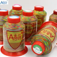 AOYI – ligne de teinture colorée en nylon 210D, haute résistance, bricolage, fil manuel, haute vitesse, machine à coudre, ligne arc-en-ciel