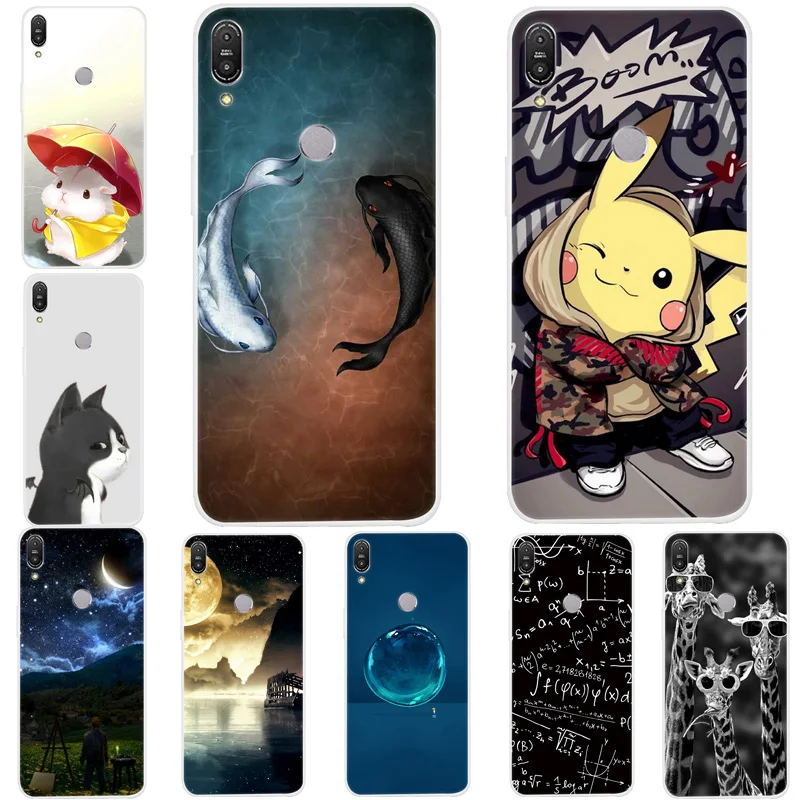 

For ASUS Zenfone Max Pro M1 ZB602KL Case Soft Silicone TPU Cartoon Cover For ASUS Zenfone Max Pro M1 ZB601KL Phone Back Cover