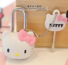 12.7*8.2cm Hello Kitty notebook drawer lock small cute cartoon Bag Mini Dress padlock
