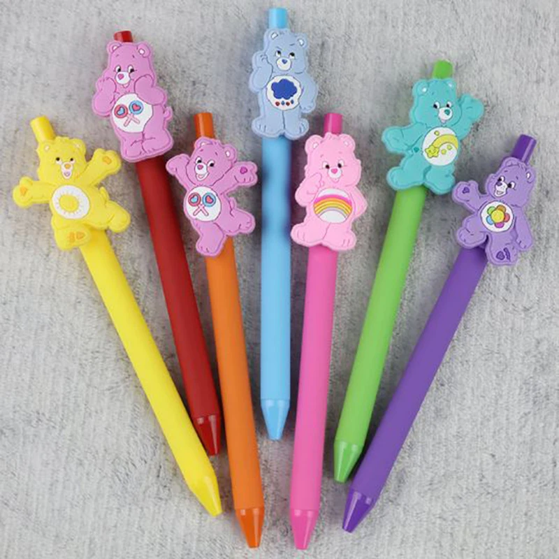 

1 Pc 2018 Cute Care Bears 0.5mm Black Ink Cartoon Plastic Colorful Gel Pen Kawaii Korean Stationery Office School Supplies