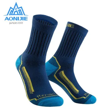 

AONIJIE Wool Warm Socks Autumn Winter Men Women Climbing Hiking Walking Running Anti Friction Breathable Socks Cycling Sports