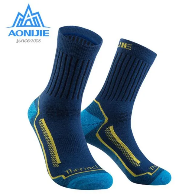 US $8.48 AONIJIE Wool Warm Socks Autumn Winter Men Women Climbing Hiking Walking Running Anti Friction Breat
