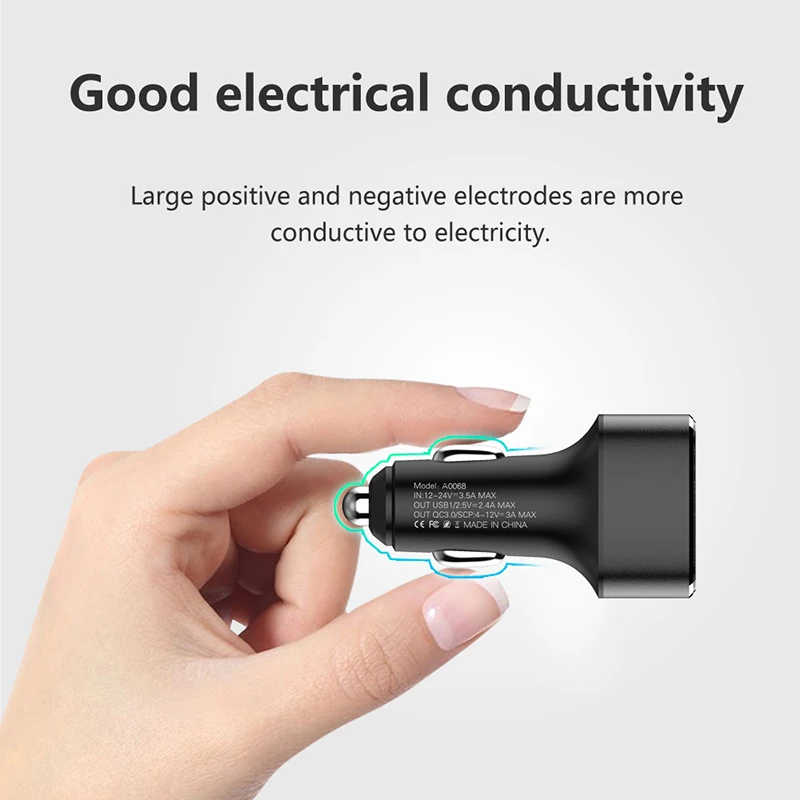 USB Автомобильное зарядное устройство Quick Charge 3,0 2,0 3 type C супер зарядка освещения Micro USB Автомобильное быстрое зарядное устройство для телефонов huawei IPhone samsung