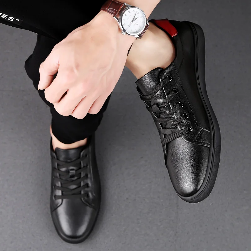 

Men Shoes genuine leather Comfortable Men Casual Shoes outdoor Fashion Footwear Chaussures Flat Men lace up Shoes Zapatos Hombre