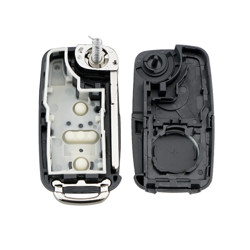 Складной ключ с 3 кнопками для VW Tiguan Golf Sagitar Polo MK6 Touareg Uncut Blade HU66 Fob чехол для 5K0837 202 AD